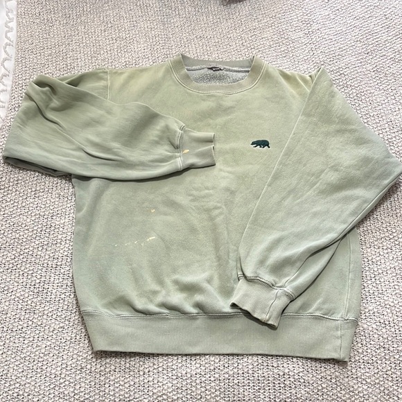 Brandy Melville John Galt Green Crewneck Sweater - Picture 1 of 8